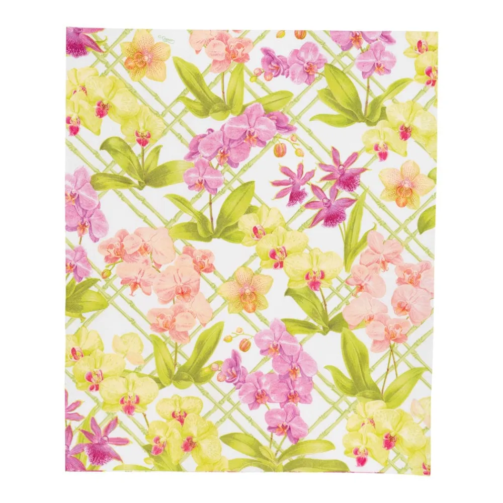 Caspari Paper Guest Towels|Orchid Conservatory Guest Towel Napkins - 15 Per Package