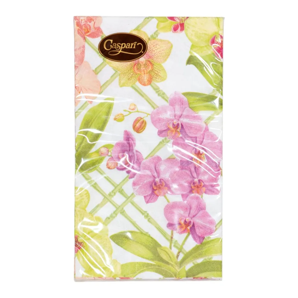 Caspari Paper Guest Towels|Orchid Conservatory Guest Towel Napkins - 15 Per Package