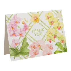 Caspari Thank You Notes|Orchid Conservatory Thank You Notes - 8 Note Cards & 8 Envelopes