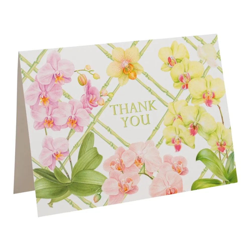 Caspari Thank You Notes|Orchid Conservatory Thank You Notes - 8 Note Cards & 8 Envelopes