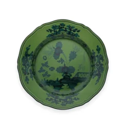 Ginori 1735 Summer Picnic|Fine Porcelain|Oriente Italiano Dessert Plate in Malachite - 1 Each