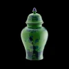 Ginori 1735 Summer Picnic|Fine Porcelain|Oriente Italiano Potiche Vase in Malachite 15" - 1 Each