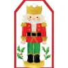 Caspari Christmas Gift Tags & Labels|Painted Nutcracker Hang Tags - includes 4 Hang Tags