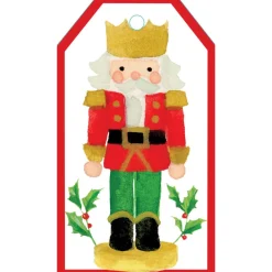 Caspari Christmas Gift Tags & Labels|Painted Nutcracker Hang Tags - includes 4 Hang Tags