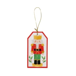 Caspari Christmas Gift Tags & Labels|Painted Nutcracker Hang Tags - includes 4 Hang Tags