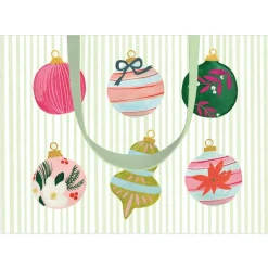 Caspari Christmas Gift & Bottle Bags|Gift & Bottle Bags|Painted Ornaments Small Gift Bag - 1 Each