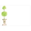 Caspari Correspondence Cards|Painted Topiary Correspondence Cards - 12 Per Package