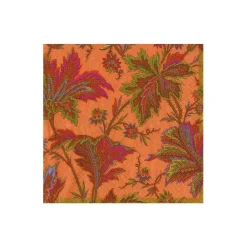 Caspari Paper Cocktail Napkins|Paisley Leaves Coral Cocktail Napkins - includes 20 Cocktail Napkins