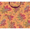 Caspari Gift & Bottle Bags|Paisley Leaves Coral Gift Bags - includes 1 Gift Bags