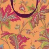 Caspari Gift & Bottle Bags|Paisley Leaves Coral Gift Bags - includes 1 Gift Bags