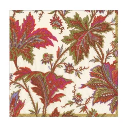 Caspari Paper Luncheon Napkins|Paisley Leaves Ivory Luncheon Napkins - includes 20 Luncheon Napkins