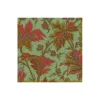 Caspari Paper Cocktail Napkins|Paisley Leaves Sage Green Cocktail Napkins - includes 20 Cocktail Napkins