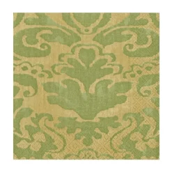 Caspari Christmas Napkins|Paper Luncheon Napkins|Palazzo Paper Luncheon Napkins in Moss Green - 20 Per Package