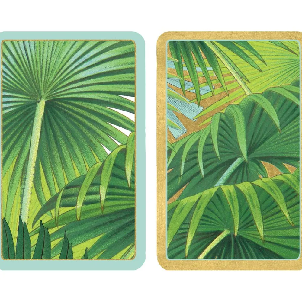 Caspari Playing Cards|Bridge|Palm Fronds Playing Cards - 2 Decks Included
