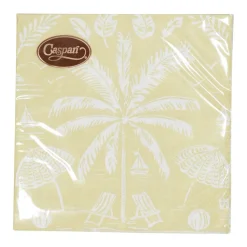 Caspari Paper Cocktail Napkins|Palms And Parasols Key Lime Cocktail Napkins - 20 Per Package