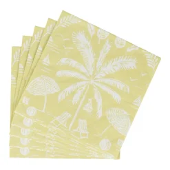 Caspari Paper Luncheon Napkins|Palms And Parasols Key Lime Luncheon Napkins - 20 Per Package