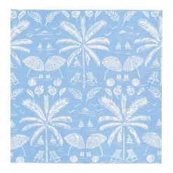Caspari Paper Cocktail Napkins|Palms And Parasols Ocean Cocktail Napkins - 20 Per Package