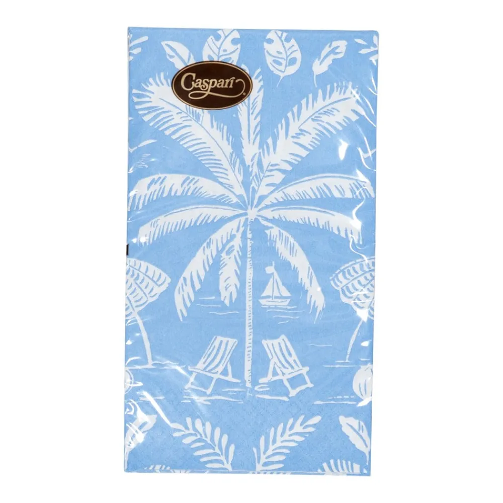 Caspari Paper Guest Towels|Palms And Parasols Ocean Guest Towel Napkins - 15 Per Package