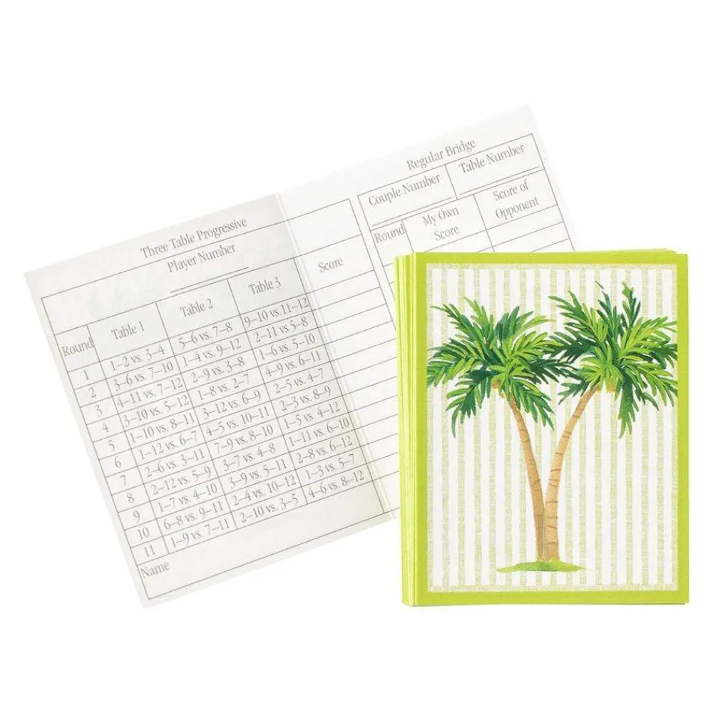 Caspari Bridge|Palms Bridge Tally Sheets - 12 Per Package