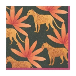 Caspari Paper Luncheon Napkins|Panthera Paper Luncheon Napkins in Fuchsia - 20 Per Package