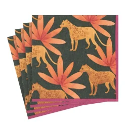 Caspari Paper Luncheon Napkins|Panthera Paper Luncheon Napkins in Fuchsia - 20 Per Package