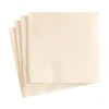 Caspari Christmas Napkins|Paper Linen Solid Cocktail Napkins in Ivory - 15 Per Package
