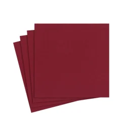 Caspari Christmas Napkins|Graduation Celebration|Paper Linen Solid Cocktail Napkins in Cranberry - 15 Per Package