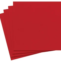 Caspari Christmas Napkins|Graduation Celebration|Paper Linen Solid Dinner Napkins in Red - 12 Per Package