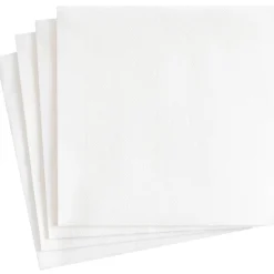 Caspari Graduation Celebration|Bridal Shower|Paper Linen Solid Dinner Napkins in White - 12 Per Package