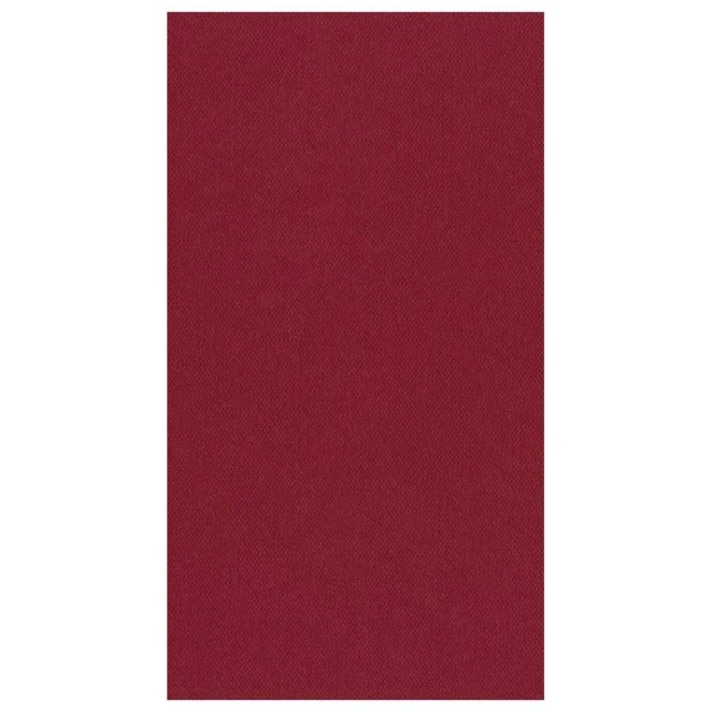 Caspari Christmas Napkins|Graduation Celebration|Paper Linen Solid Guest Towel Napkins in Cranberry - 12 Per Package