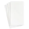 Caspari Christmas Napkins|Bridal Shower|Paper Linen Solid Guest Towel Napkins in White - 12 Per Package