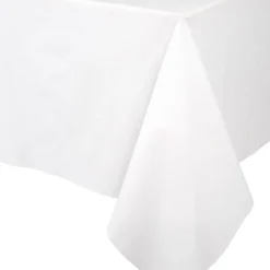Caspari Graduation Celebration|Engagement Party|Paper Linen Solid Table Cover in White - 1 Each