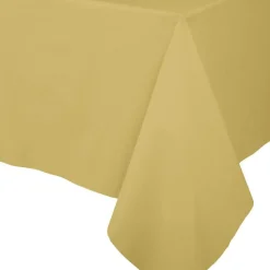Caspari Graduation Celebration|Engagement Party|Paper Linen Solid Table Cover in Gold - 1 Each