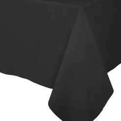 Caspari Graduation Celebration|Engagement Party|Paper Linen Solid Table Cover in Black - 1 Each