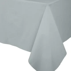Caspari Engagement Party|New Year'S|Paper Linen Solid Table Cover in Silver - 1 Each