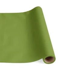 Caspari Engagement Party|Bridal Shower|Paper Linen Solid Table Runner in Leaf Green - 1 Each