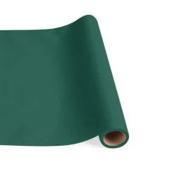 Caspari Graduation Celebration|Engagement Party|Paper Linen Solid Table Runner in Hunter Green - 1 Each