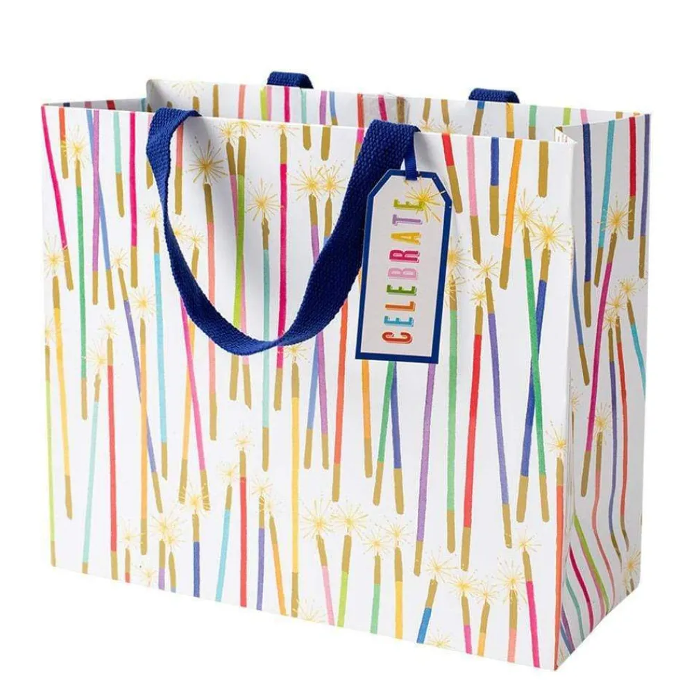 Caspari Birthday|Gift & Bottle Bags|Party Candles Large Gift Bag - 2 Each