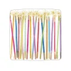 Caspari Birthday|Paper Salad And Dessert Plates|Party Candles Square Paper Salad & Dessert Plates - 8 Per Package