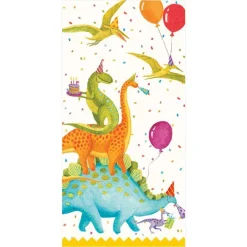 Caspari Birthday|Partysaurus Facial Tissue Hankies - 10 Per Package