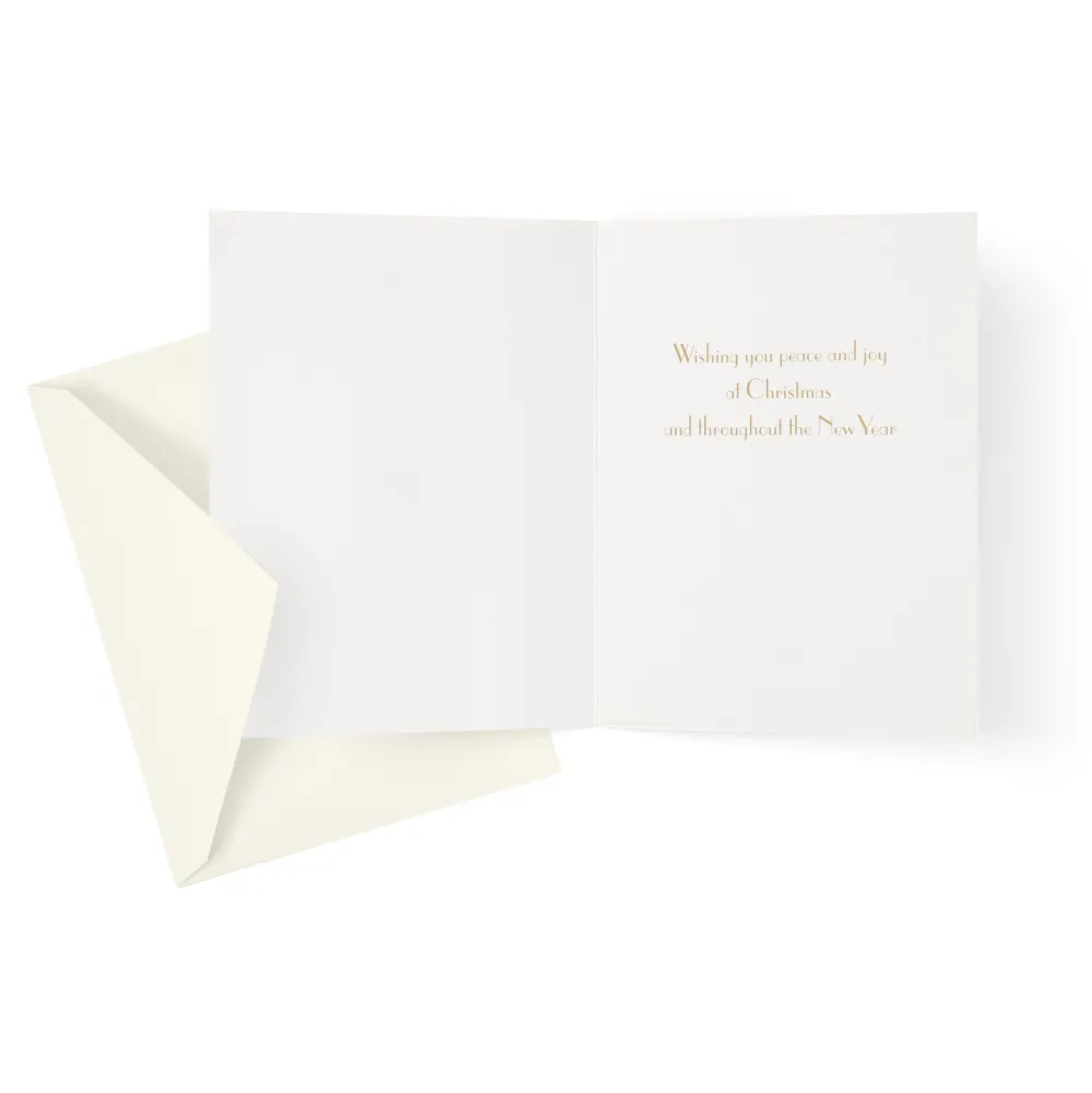 Caspari Christmas And Holiday Cards|Boxed Holiday Cards|Peace Classic Boxed Christmas Cards - includes 15 cards & envelopes