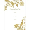 Caspari Invitations|Peacocks Invitations in Gold Foil - 8 Fill-In Invitations & 8 Envelopes