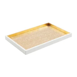 Caspari Lacquerware|Cocktail Party|Pebble Lacquer Vanity Tray in Gold - 1 Each