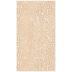 Caspari Graduation Celebration|Engagement Party|Pebble Paper Linen Guest Towels Napkins in Beige - 12 Per Package