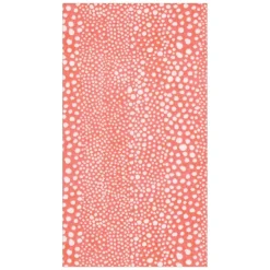 Caspari Paper Guest Towels|Pebble Paper Linen Guest Towels Napkins in Coral - 12 Per Package