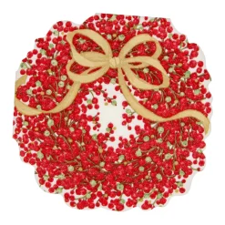 Caspari Christmas Napkins|Pepperberry Die-Cut Napkins - 15 Per Pckage