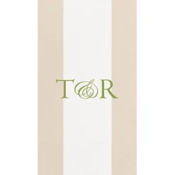 Personalization by Caspari Mother'S Day|Personalized Double Initial Bandol Stripe Guest Towel Napkins