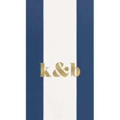 Personalization by Caspari Mother'S Day|Personalized Double Initial Bandol Stripe Guest Towel Napkins