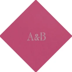 Personalization by Caspari Bridal Shower|Personalized Double Initial Paper Linen Cocktail Napkins
