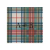 Personalization by Caspari Personalized Holiday Napkins|Personalized Christmas Napkins|Personalized Double Initial Dress Stewart Tartan Cocktail Napkins